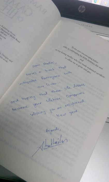 Thanks, Shubha Vilas for the signed copy!!